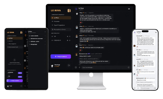 Le Rova sur tablette, ordinateur et mobile